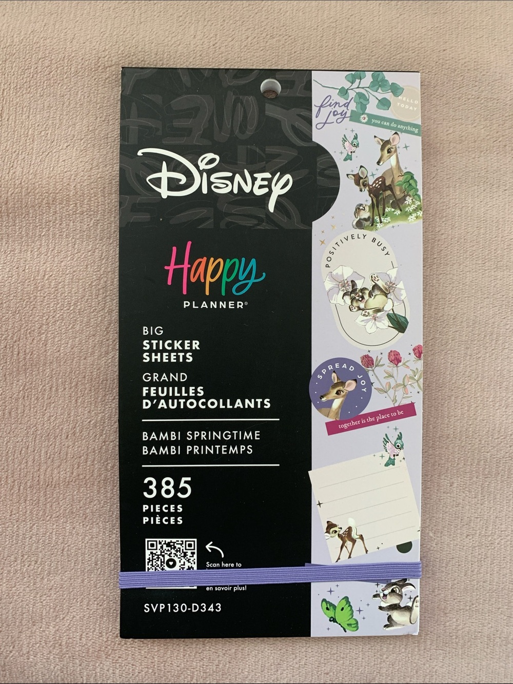 Rare Disney Happy Planner Bambi Springtime Sticker Book 385 pcs NEW
